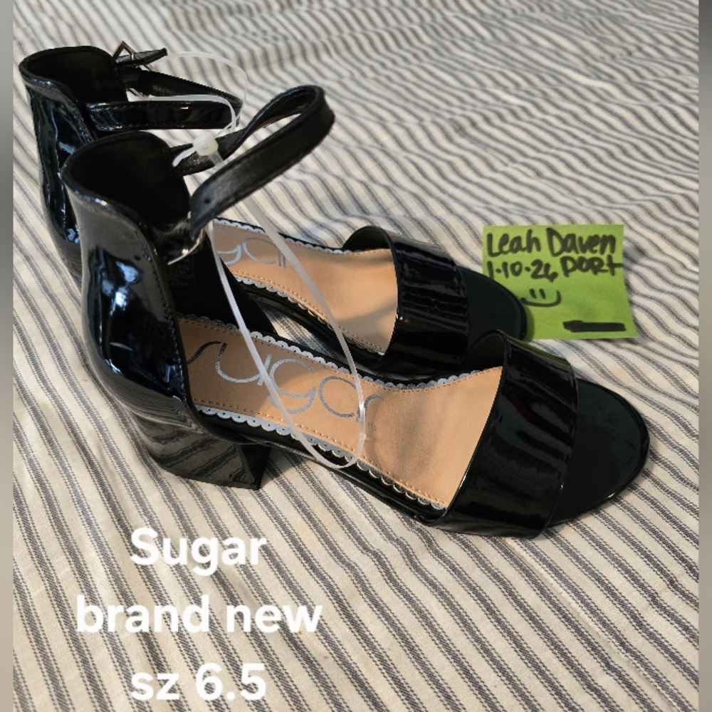 Sugar Women's Glossy Black Heels